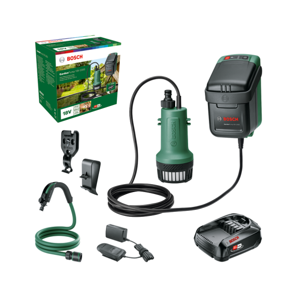 GardenPump 18V-2000 - 1 x 2,5-Ah-Akku | Ladegerät